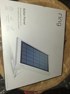 Ring Solar Panel Charger - White with Blue Cells